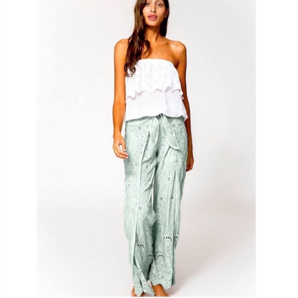 Young Fabulous & Broke Geneva Eyelet Walkthrough Pants Size Small